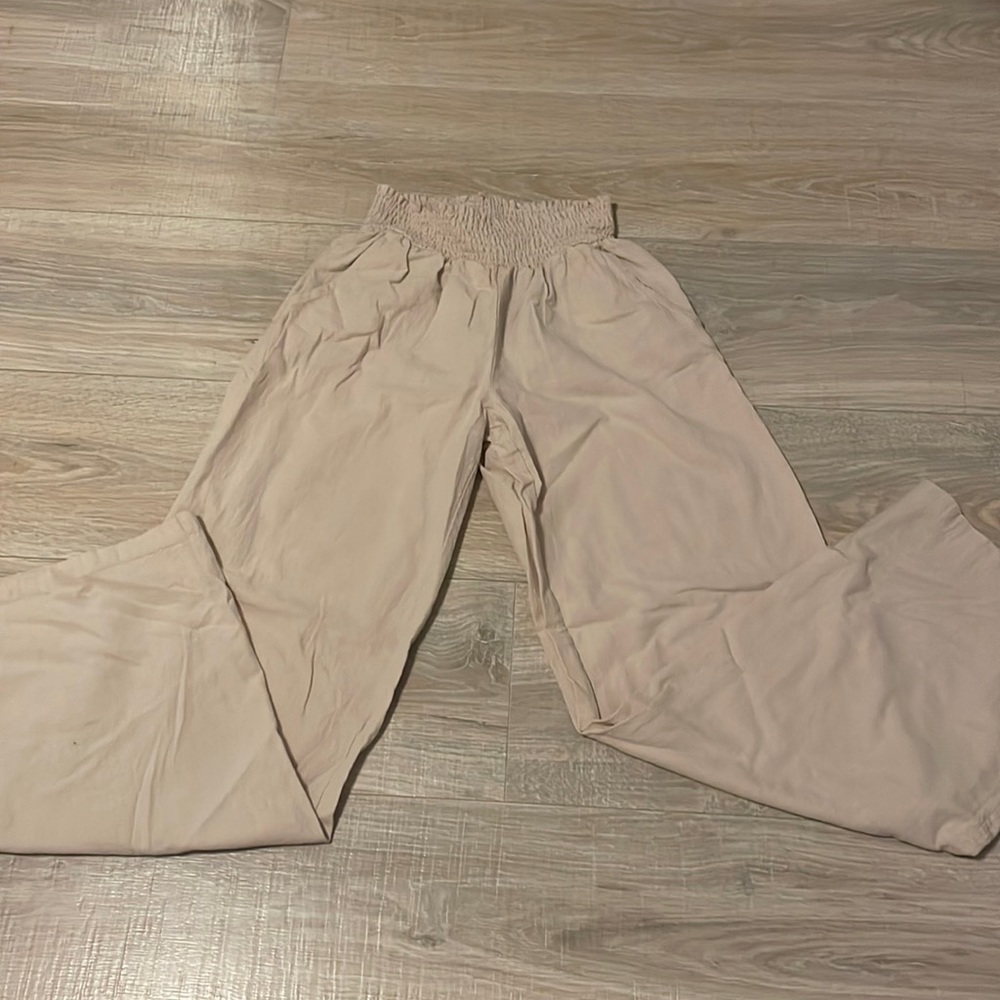 Hers & Mine Beige Linen Pants